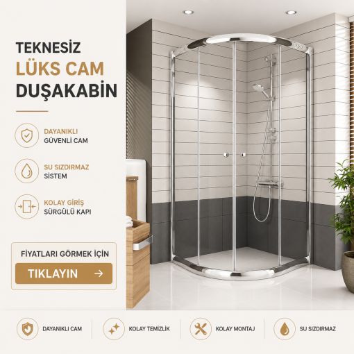 Teknesiz Lüks Cam Duşakabin ND110 Teknesiz Lüks Cam Duşakabin ND110